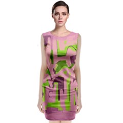 Abstract Art Classic Sleeveless Midi Dress by ValentinaDesign