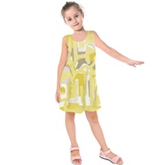 Abstract Art Kids  Sleeveless Dress by ValentinaDesign