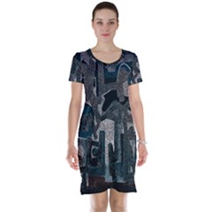 Abstract Art Short Sleeve Nightdress