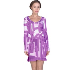 Abstract Art Long Sleeve Nightdress