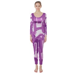 Abstract Art Long Sleeve Catsuit by ValentinaDesign