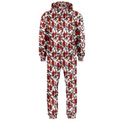 Roses Pattern Hooded Jumpsuit (men)  by Valentinaart