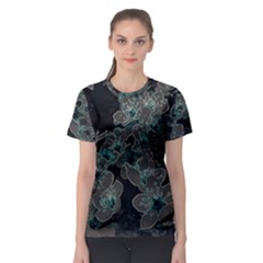 Glowing Flowers In The Dark C Women s Sport Mesh Tee