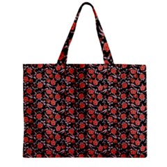 Roses Pattern Zipper Mini Tote Bag by Valentinaart