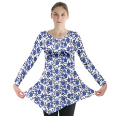 Roses Pattern Long Sleeve Tunic 