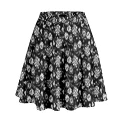 Roses Pattern High Waist Skirt by Valentinaart