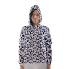 Roses pattern Hooded Wind Breaker (Women)