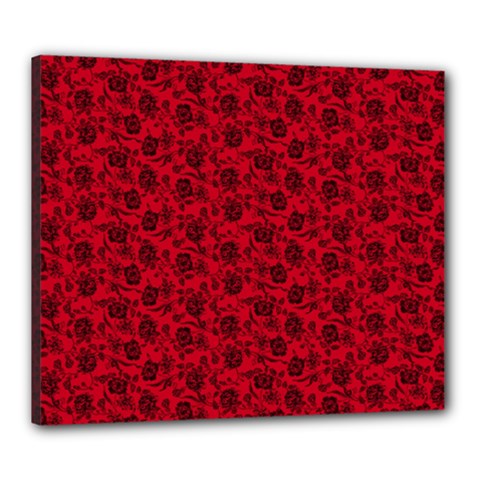 Roses Pattern Canvas 24  X 20  by Valentinaart