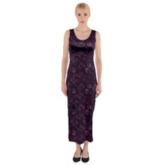 Roses pattern Fitted Maxi Dress