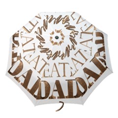 World s Greatest Dad Gold Look Text Elegant Typography Folding Umbrellas by yoursparklingshop