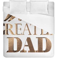 World s Greatest Dad Gold Look Text Elegant Typography Duvet Cover (king Size) by yoursparklingshop