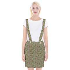 Roses pattern Braces Suspender Skirt