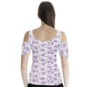 Roses pattern Butterfly Sleeve Cutout Tee  View2