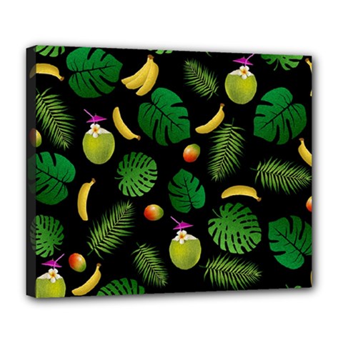 Tropical Pattern Deluxe Canvas 24  X 20   by Valentinaart