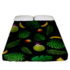 Tropical Pattern Fitted Sheet (queen Size) by Valentinaart