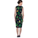 Tropical pattern Sleeveless Velvet Midi Dress View2