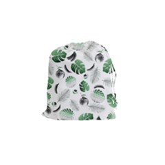 Tropical Pattern Drawstring Pouches (small)  by Valentinaart