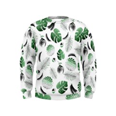 Tropical Pattern Kids  Sweatshirt by Valentinaart