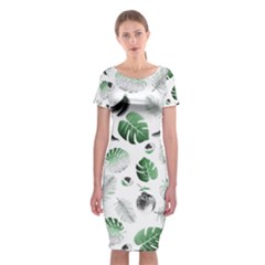 Tropical Pattern Classic Short Sleeve Midi Dress by Valentinaart