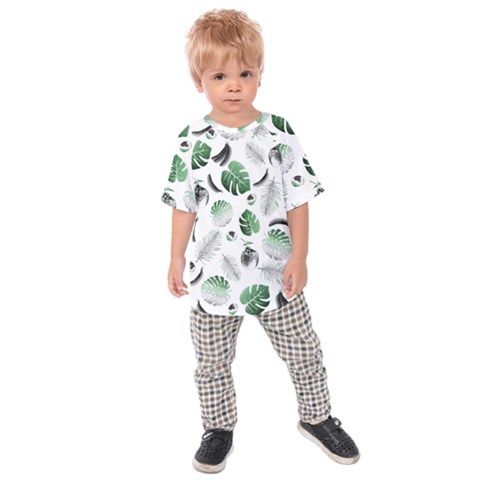 Tropical Pattern Kids  Raglan Tee by Valentinaart