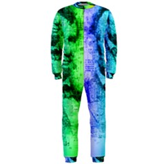 Abraham Lincoln Portrait Rainbow Colors Typography Onepiece Jumpsuit (men)  by yoursparklingshop