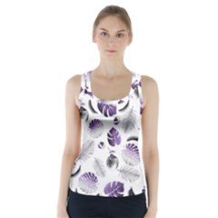 Tropical Pattern Racer Back Sports Top by Valentinaart