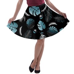 Tropical Pattern A-line Skater Skirt by Valentinaart