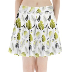 Tropical Pattern Pleated Mini Skirt by Valentinaart