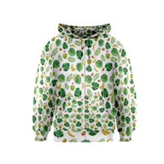 Tropical pattern Kids  Zipper Hoodie