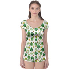 Tropical pattern Boyleg Leotard 