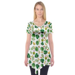 Tropical pattern Short Sleeve Tunic 