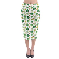 Tropical pattern Midi Pencil Skirt