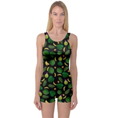 Tropical Pattern One Piece Boyleg Swimsuit by Valentinaart