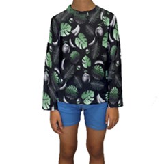 Tropical Pattern Kids  Long Sleeve Swimwear