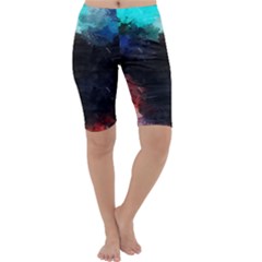 Paint Strokes And Splashes              Cropped Leggings