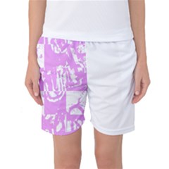 Pink Graffiti Skull Women s Basketball Shorts by Skulltops