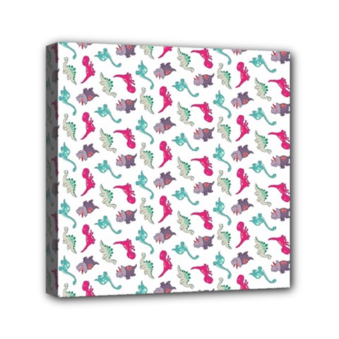 Dinosaurs Pattern Mini Canvas 6  X 6  by ValentinaDesign