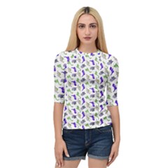 Dinosaurs Pattern Quarter Sleeve Tee