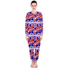 Happy 4th Of July Theme Pattern Onepiece Jumpsuit (ladies)  by dflcprintsclothing