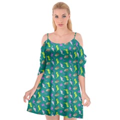 Dinosaurs Pattern Cutout Spaghetti Strap Chiffon Dress by ValentinaDesign