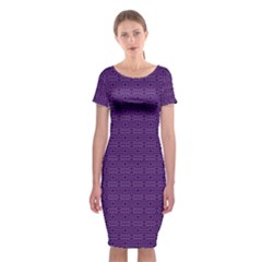 Pattern Classic Short Sleeve Midi Dress