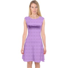 Pattern Capsleeve Midi Dress by ValentinaDesign