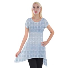 Pattern Short Sleeve Side Drop Tunic by ValentinaDesign