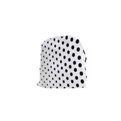 Polka Dot Black Circle Drawstring Pouches (xs)  by Mariart