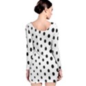 Polka Dot Black Circle Long Sleeve Velvet Bodycon Dress View2