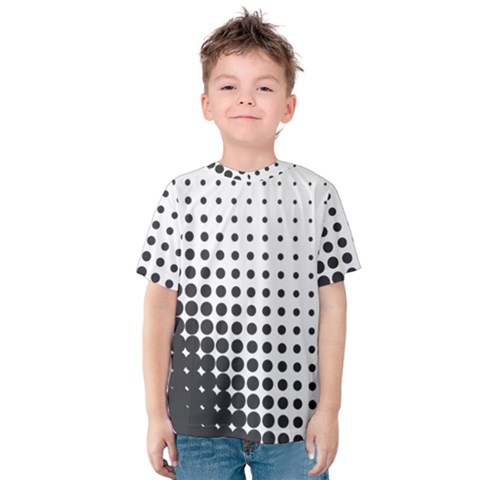 Comic Dots Polka Black White Kids  Cotton Tee by Mariart