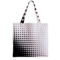 Comic Dots Polka Black White Zipper Grocery Tote Bag View2