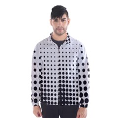 Comic Dots Polka Black White Wind Breaker (men) by Mariart