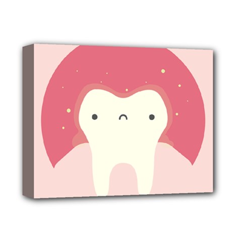 Sad Tooth Pink Deluxe Canvas 14  X 11 