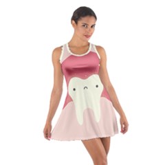 Sad Tooth Pink Cotton Racerback Dress